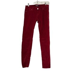 S.O.N.G. Pants Womens 5 Red Corduroy Skinny‎ Fit 5Pocket